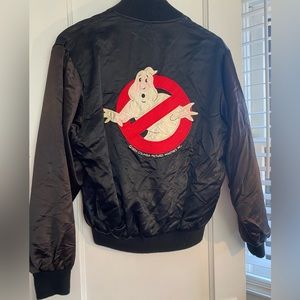 RARE VINTAGE Ghostbusters satin production bomber jacket, 1984, sz M